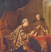 Jean Simeon Chardin Lady Sealing a Letter oil